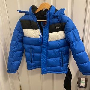 Never used winter coat size 8 - fleece inside jacket and hood.